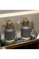 Faya thermos set of 2 pieces, brown and gold dotted reem