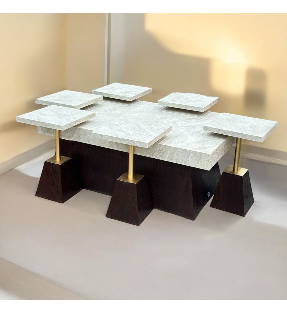 طقم طاولة خدمة بديل الرخام رخام سطح 7 قطعة طقم طاولة خدمة بديل الرخام رخام سطح 7 قطعة