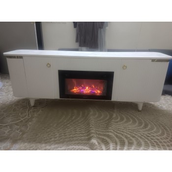 دفاية شكل بلازما كهربائية مستطيل ذات تصميم انيق وحديث لون ابيض مقاس 160*40*57سم 