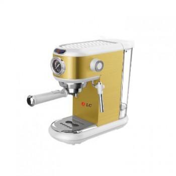 ماكينة تحضير قهوة اسبريسو و كابتشينو و لاتيه مع تبخير الحليب  لون ذهبي DLC-CM7318
