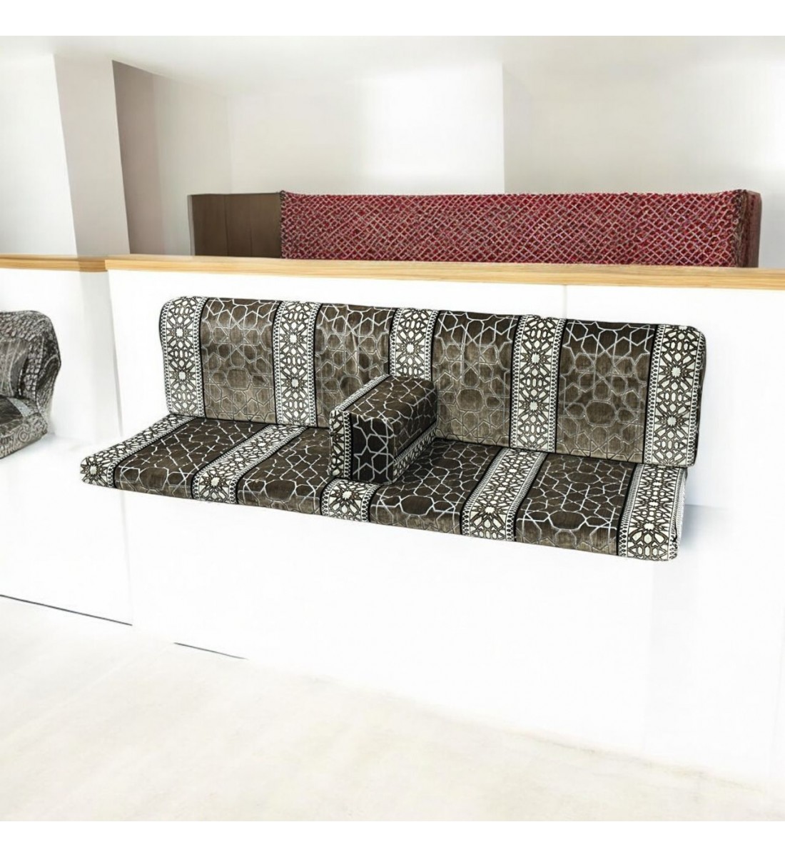 طقم جلسة ارضية خارجية 3قطع متعدد الالوان