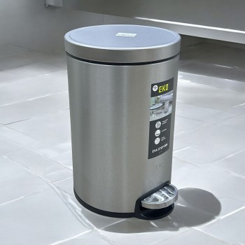 سطل مهملات - استيل  بدعاسة 8 لتر 