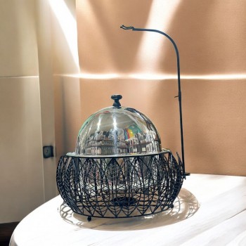 سخان بوفية صحن تقديم استيل لتسخين الطعام مزود بغطاء بتصميم فريد8لتر 