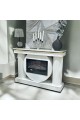 Electric heater in the shape of an entrance with an elegant and modern design, white color, size 120 x 30 x 87 cm
