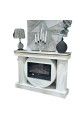 Electric heater in the shape of an entrance with an elegant and modern design, white color, size 120 x 30 x 87 cm