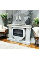 Electric heater in the shape of an entrance with an elegant and modern design, white color, size 120 x 30 x 87 cm