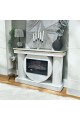 Electric heater in the shape of an entrance with an elegant and modern design, white color, size 120 x 30 x 87 cm