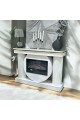 Electric heater in the shape of an entrance with an elegant and modern design, white color, size 120 x 30 x 87 cm