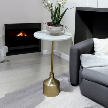 طاولة جانبية بسطح رخام61×36سم 