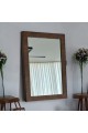 مرايا حائط باطار  خشب بني تصميم مميز وابداع هندسي  مقاس110×79×7.5سم 