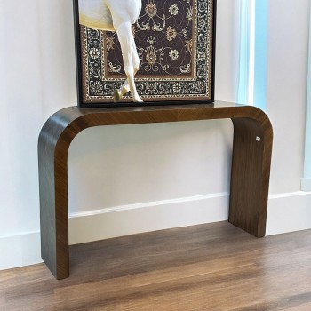 طاولة مدخل كلاسيكي خشب قشرة الجوز بني 160×35×100سم (المنتج تفصيل )