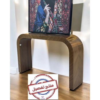 طاولة مدخل كلاسيكي خشب قشرة الجوز بني 135×78×35سم ( المنتج تفصيل )