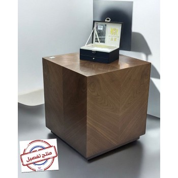طاولة قهوة بتصميم إيطالي قشور الجوز  55×55×60سم (المنتج تفصيل )