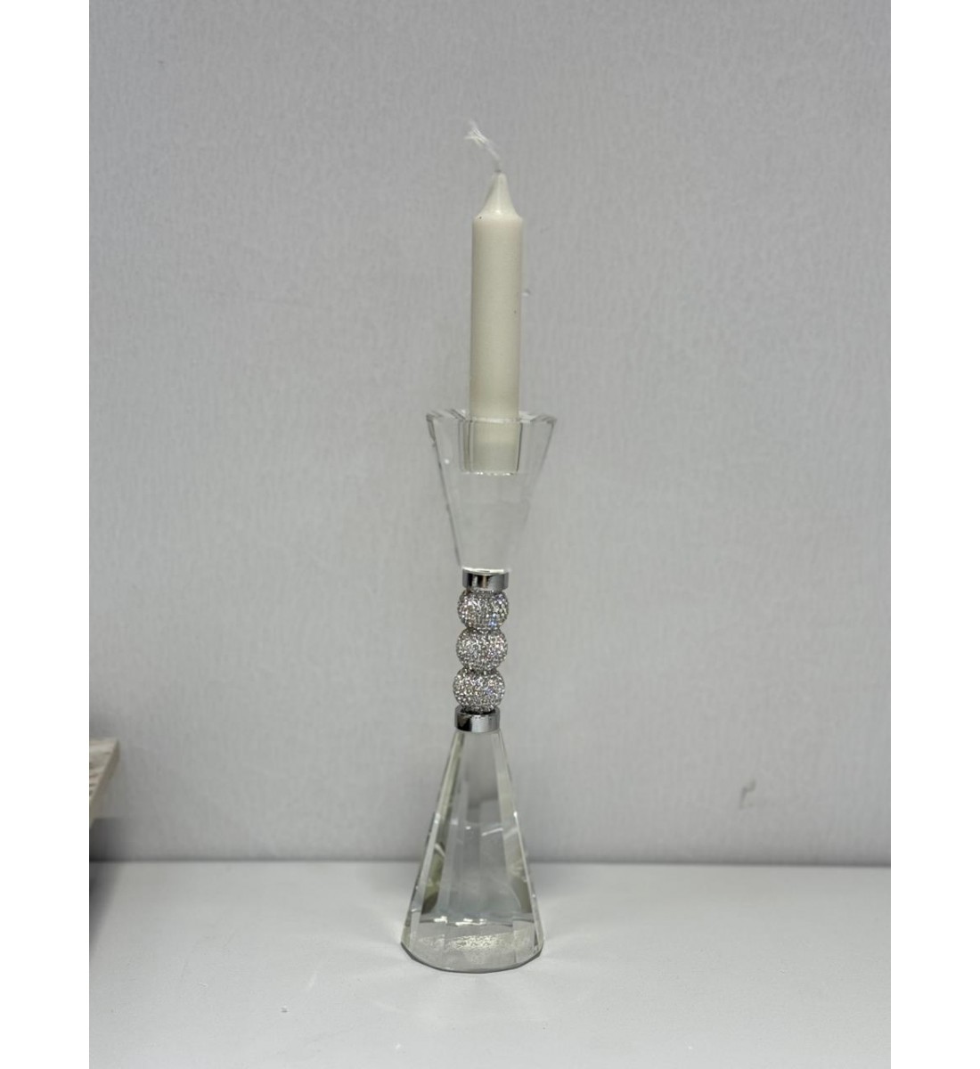 Crystal candlestick 21 x 5 x 5 cm