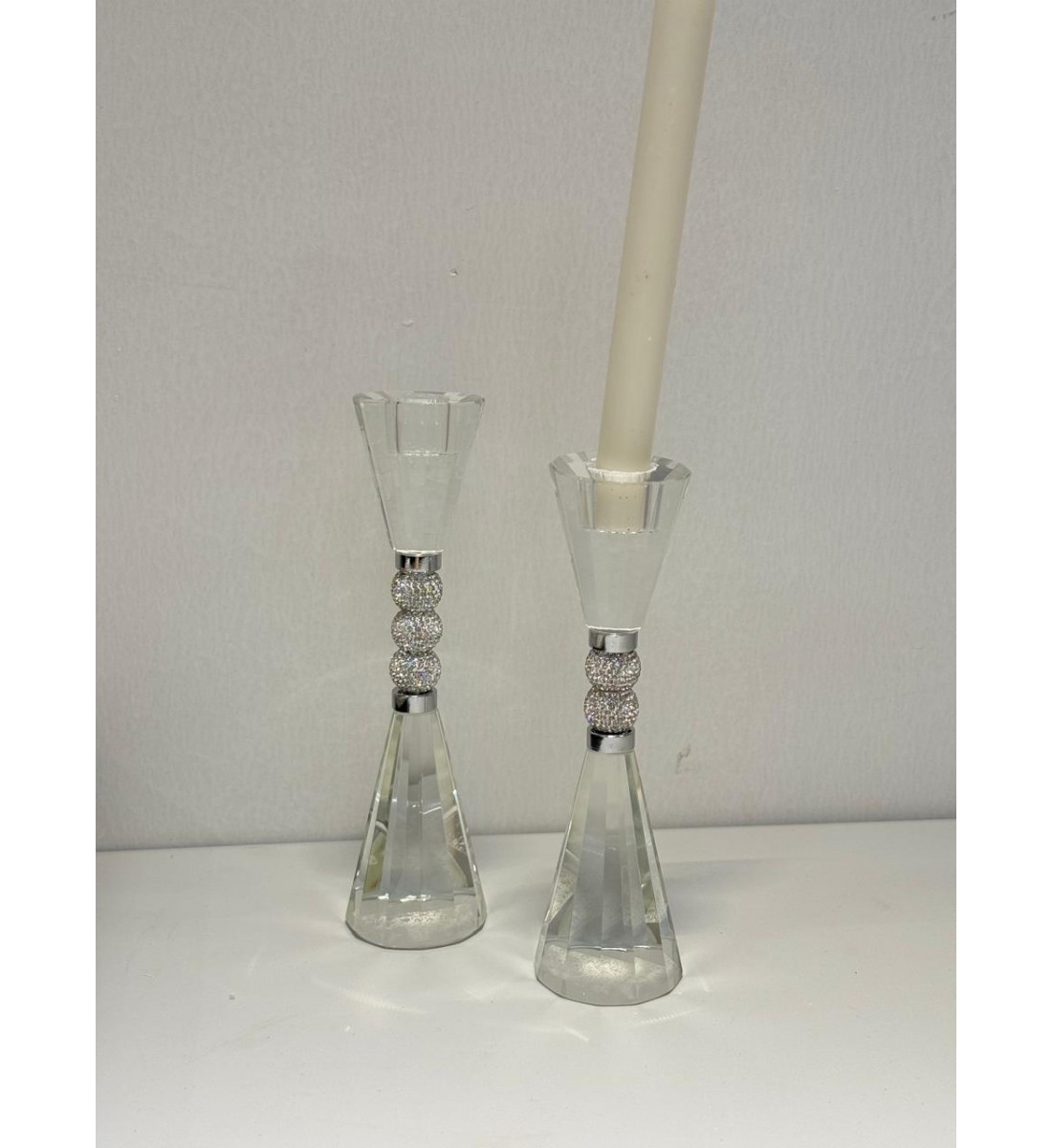 Crystal candlestick 21 x 5 x 5 cm