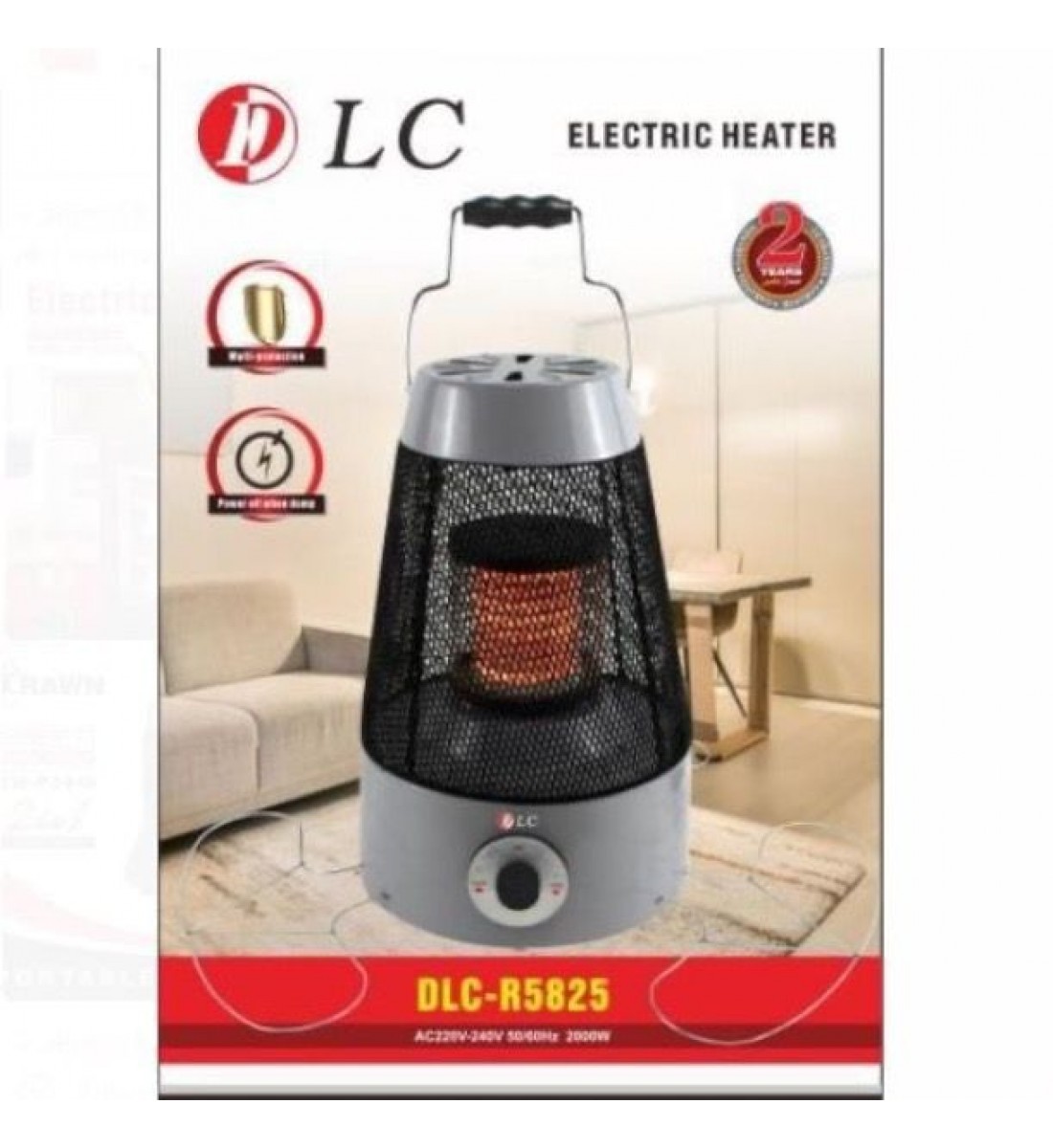 DLC Electric Heater DLC-R5825 2000 Watt