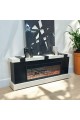 Chauffage plasma électrique, au design élégant et moderne, avec haut-parleur Bluetooth Chandian, coloris noir et beige, 200 x 40 x 77 cm