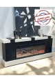 Chauffage plasma électrique, au design élégant et moderne, avec haut-parleur Bluetooth Chandian, coloris noir et beige, 200 x 40 x 77 cm