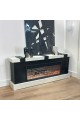 Chauffage plasma électrique, au design élégant et moderne, avec haut-parleur Bluetooth Chandian, coloris noir et beige, 200 x 40 x 77 cm