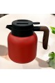  ترمس شاي وقهوة احمر استيل  ممسك خشب800مل 