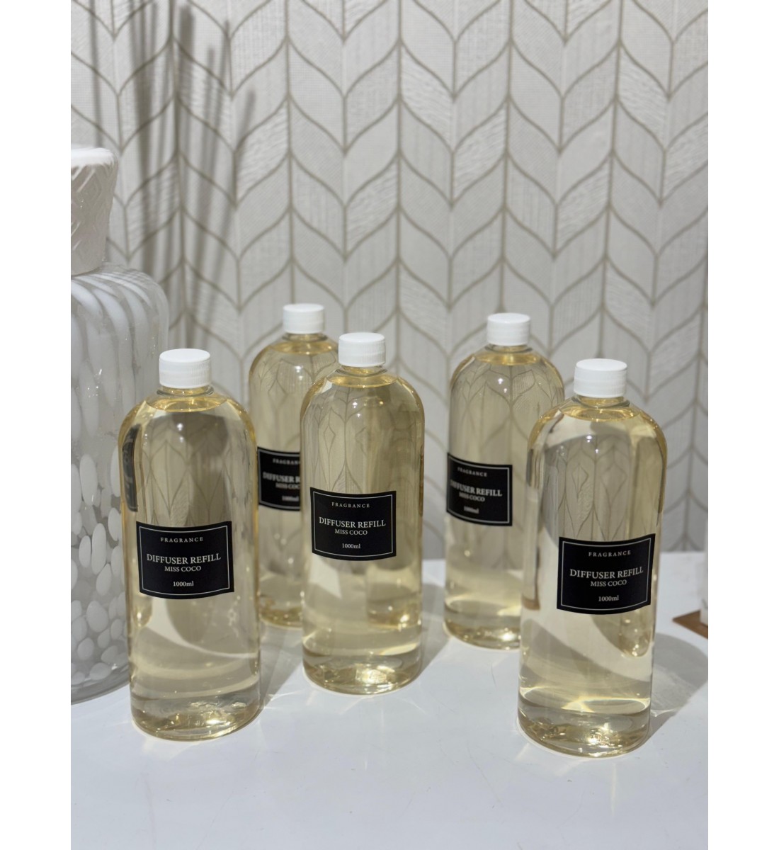 Diffuseur de parfum avec bâtonnets de verre 5000 ml au parfum de (MISS COCO)PARFUM D'INTÉRIEUR