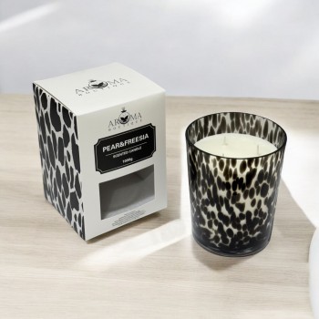 شمعه عطرية زجاج 1000 غرام برائحه (  PEAR&FREESIL) SCENTED CANDLE
