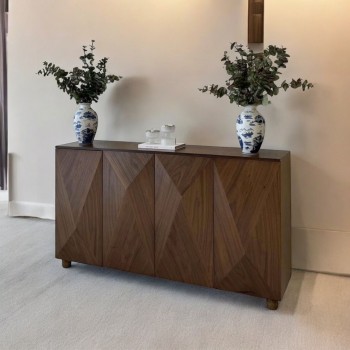 بوفية خشب قشرة الجوز 86×156×44سم