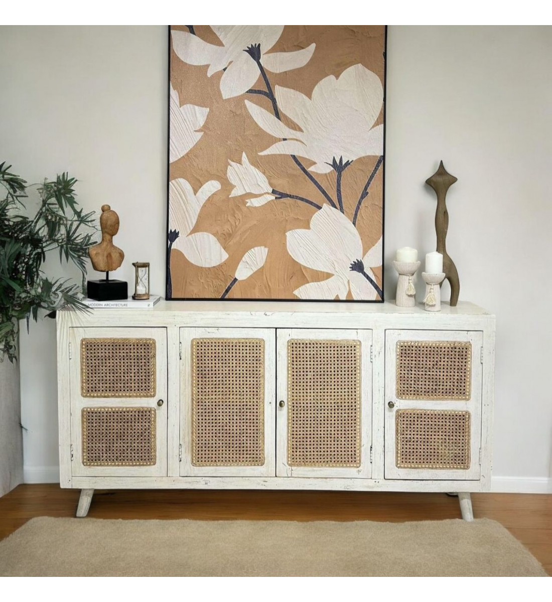 خزانة بوفيه من الروطان 90×180×40سم خزانة بوفيه من الروطان 90×180×40سم