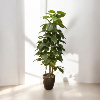 شجر تزيين صناعي  3افرع مع مركن  اسود 150سم