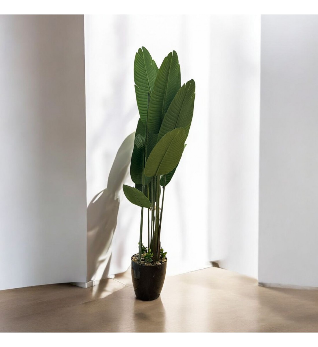 شجر صناعي موز بمركن بلاستسك اسود ارتفاع190 سم شجر صناعي موز بمركن بلاستسك اسود ارتفاع190 سم