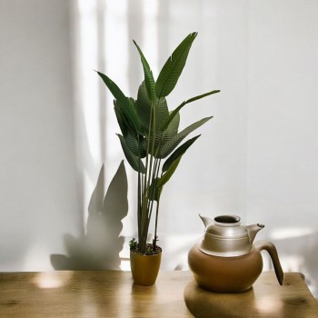  شجر صناعي موز بمركن بلاستسك ذهبي ارتفاع165  سم 