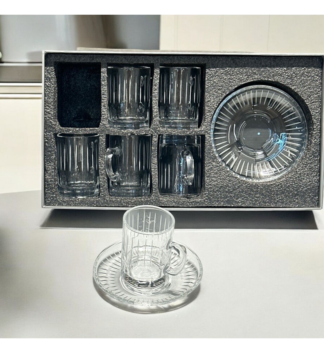 طقم 6 حبه بيالات زجاج 12قطعة طقم 6 حبه بيالات زجاج 12قطعة