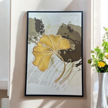 لوحة فنية بنقشة هندسية ملون  -اطار اسود 150×100سم