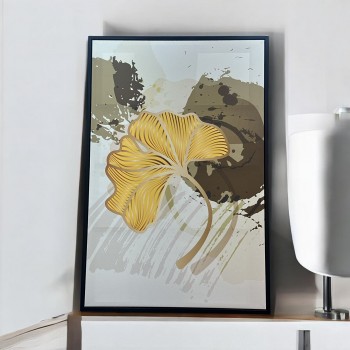 لوحة فنية بنقشة هندسية ملون  -اطار اسود 150×100سم