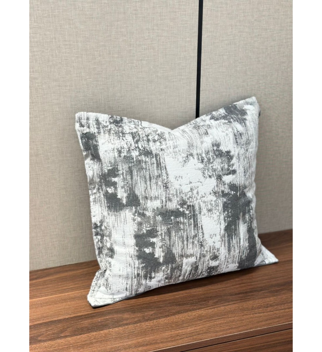 50cm Grey Velvet Cushion