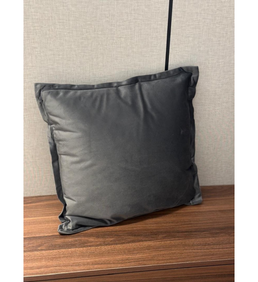 Grey velvet pillow 50cm