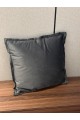 Grey velvet pillow 50cm