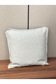 Beige velvet pillow, 50 cm