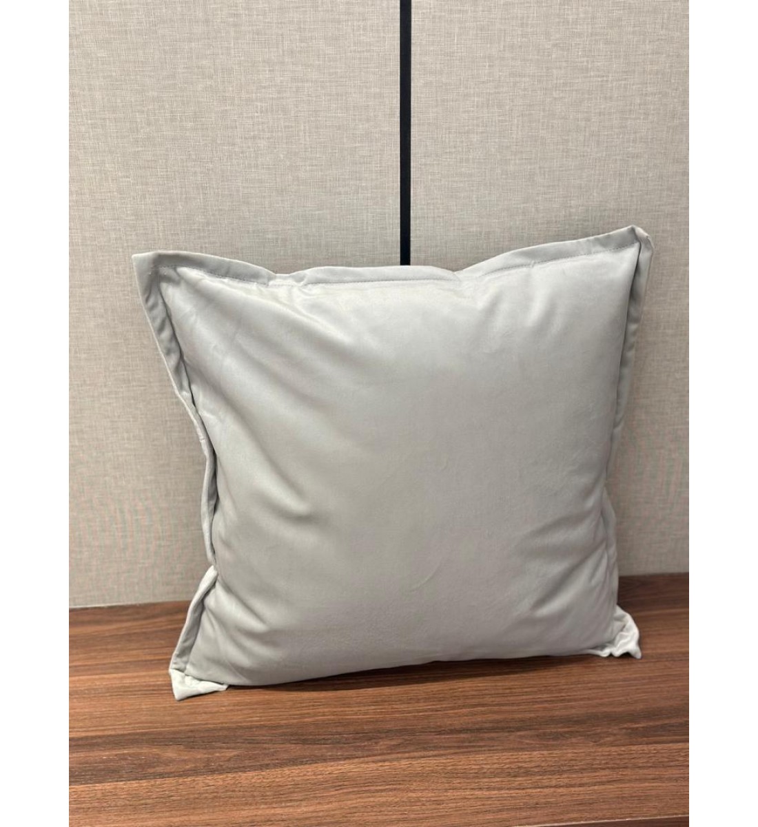 Grey velvet pillow 50cm