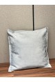 White velvet pillow with black stripes 50 cm