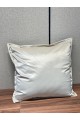 Floral gray velvet cushion, 50 cm
