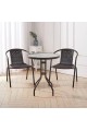 Brown Mesh Table and Chairs Set - Modern Design Perfect for Outdoor Spaces