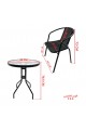 Brown Mesh Table and Chairs Set - Modern Design Perfect for Outdoor Spaces