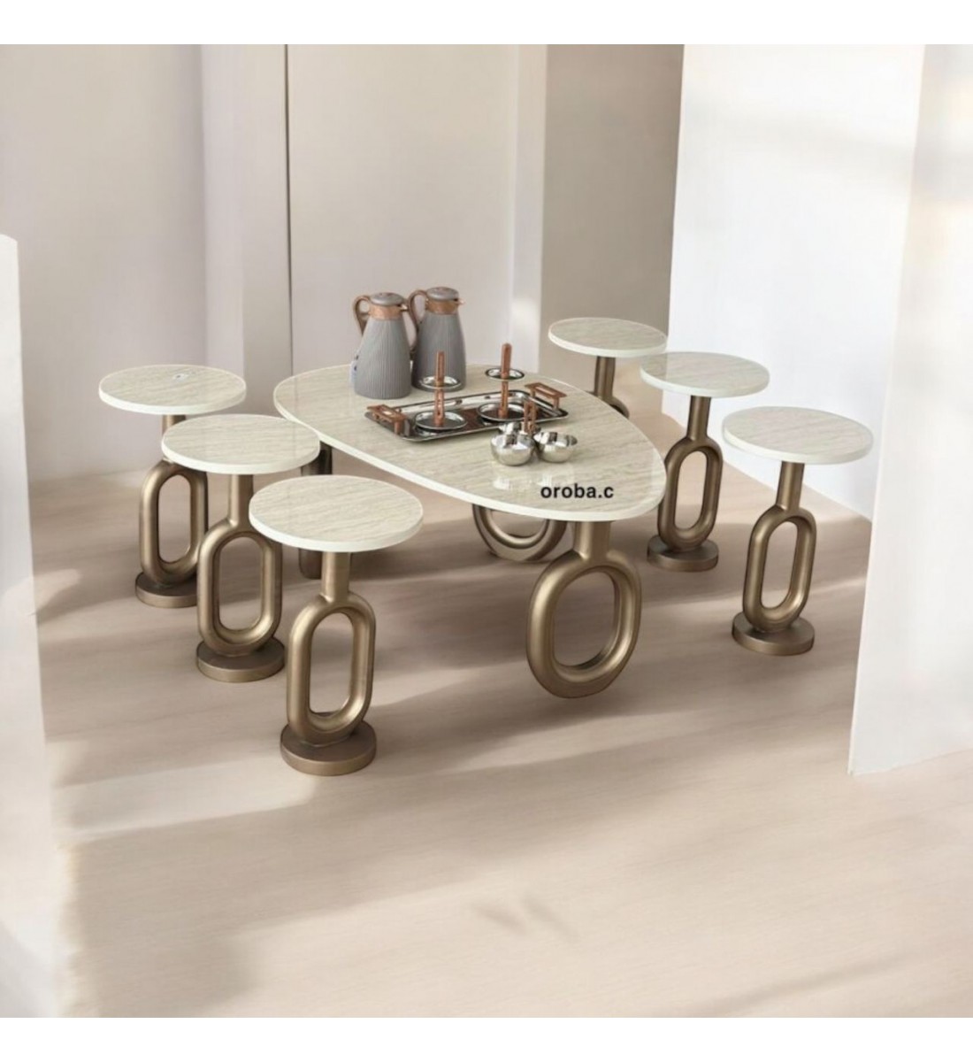 طقم طاولات قهوه وتقديم بديل الرخام 7قطع قاعدة شامبيون(المنتج تفصيل ) طقم طاولات قهوه وتقديم بديل الرخام 7قطع قاعدة شامبيون(المنتج تفصيل )