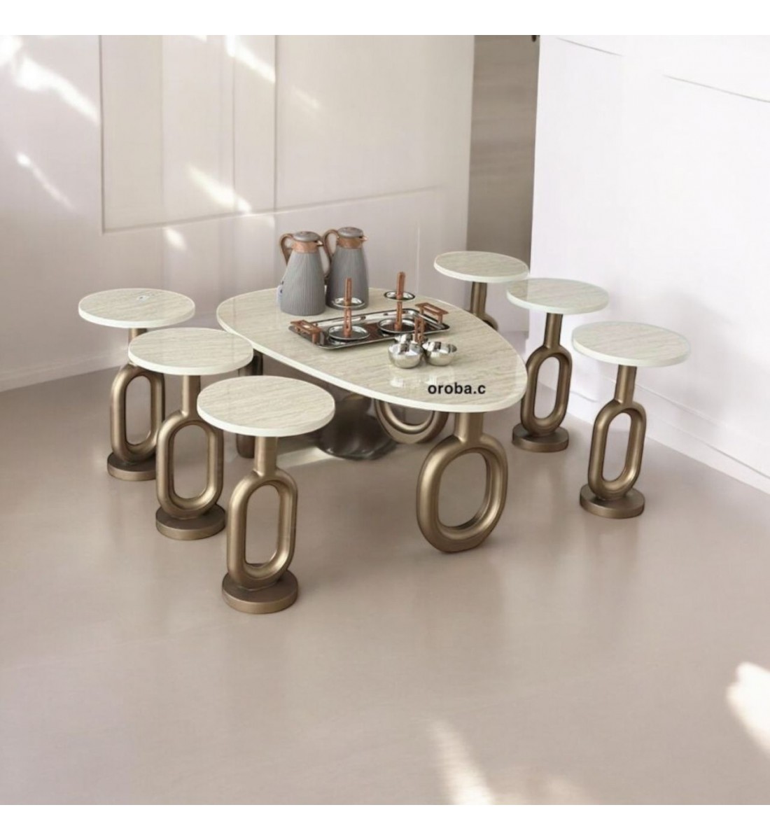 طقم طاولات قهوه وتقديم بديل الرخام 7قطع قاعدة شامبيون(المنتج تفصيل ) طقم طاولات قهوه وتقديم بديل الرخام 7قطع قاعدة شامبيون(المنتج تفصيل )