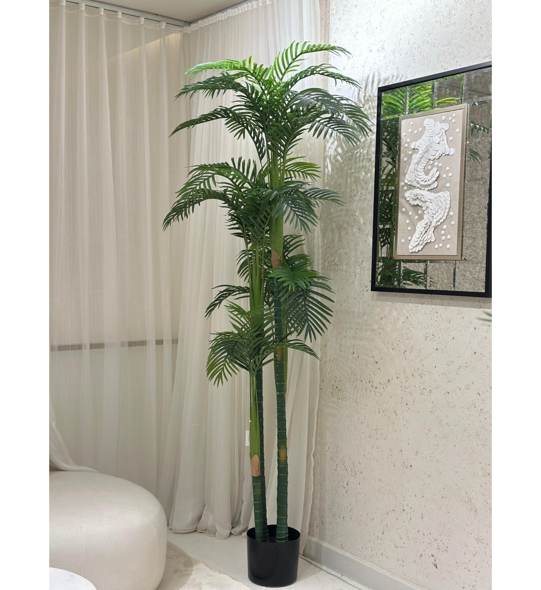 شجرة باللون الاخضر صناعية النخيل 2.5سم شجرة باللون الاخضر صناعية النخيل 2.5سم