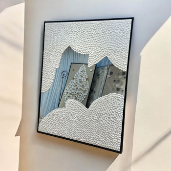 مراة جبسية باطار خشبي اسود 120×150سم (المنتج تفصيل )