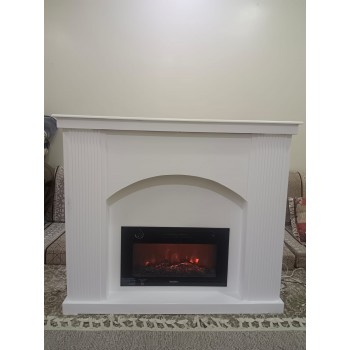 دفاية شكل مدخل كهربائية ذات تصميم انيق وحديث لون ابيض مقاس 120*32*100سم 