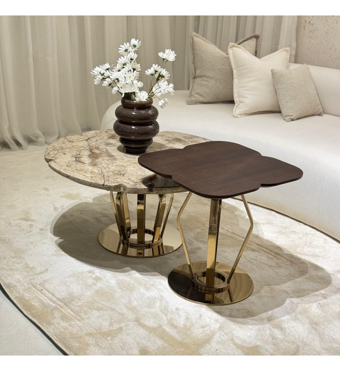 طقم طاولة 2قطع سيراميك +خشب طقم طاولة 2قطع سيراميك +خشب