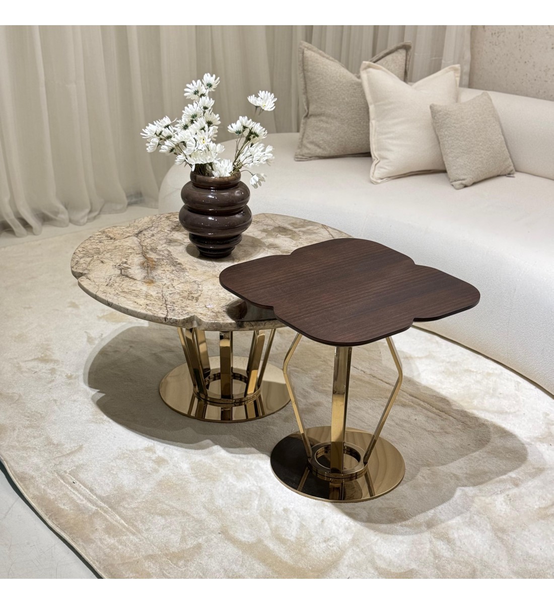 طقم طاولة 2قطع سيراميك +خشب طقم طاولة 2قطع سيراميك +خشب